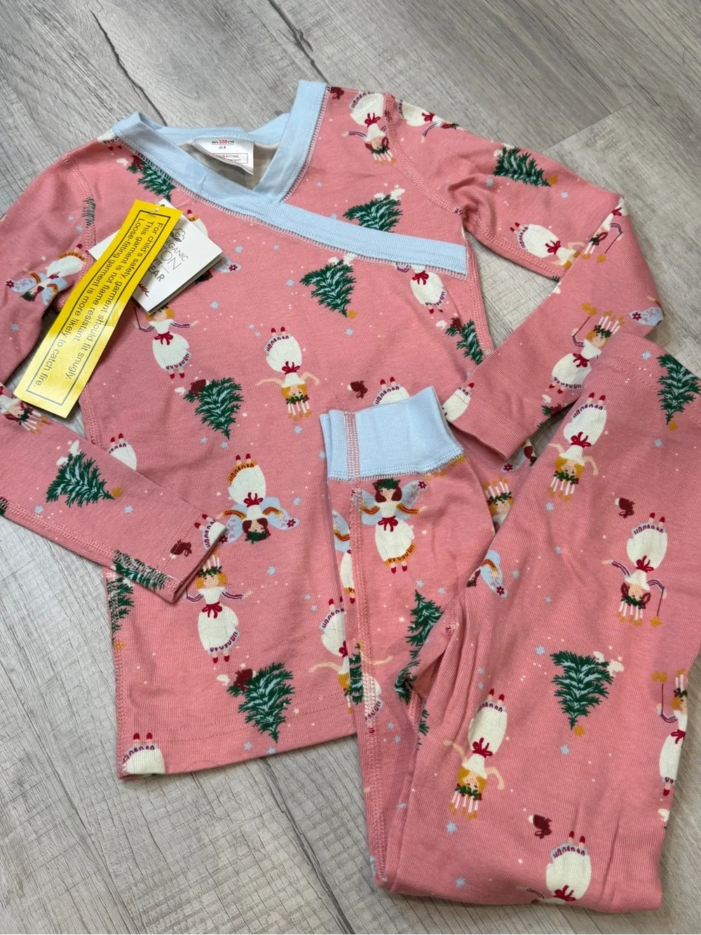 Hanna Andersson Pink Santa Lucia Holiday Pajama Set NEW SZ 100